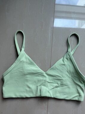 Aritzia golden Soft Green bra